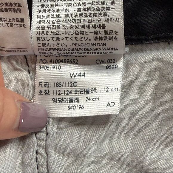 Levi’s 569 Distressed Black Denim Jean Shorts Big & Tall Men’s Sz 44 - Picture 11 of 13